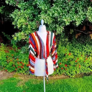 STELLA Laguna Beach multicolor wrap around shirt